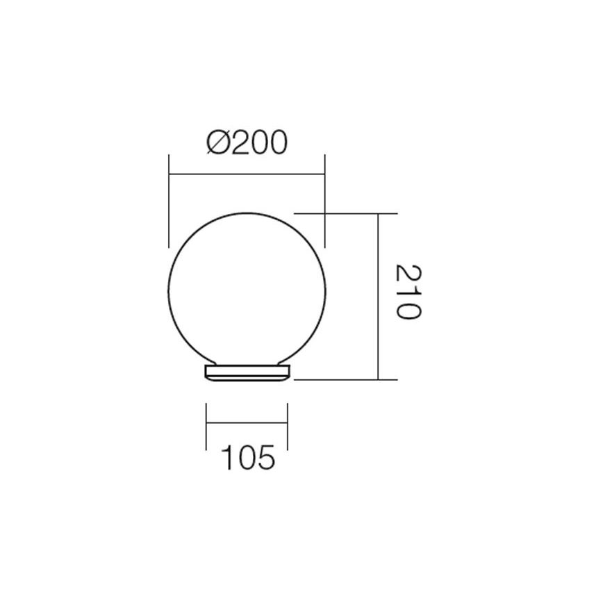 Redo 9761 - Ersättningslampskärm för utomhusbelysning SFERA diameter 20 cm IP44 vit