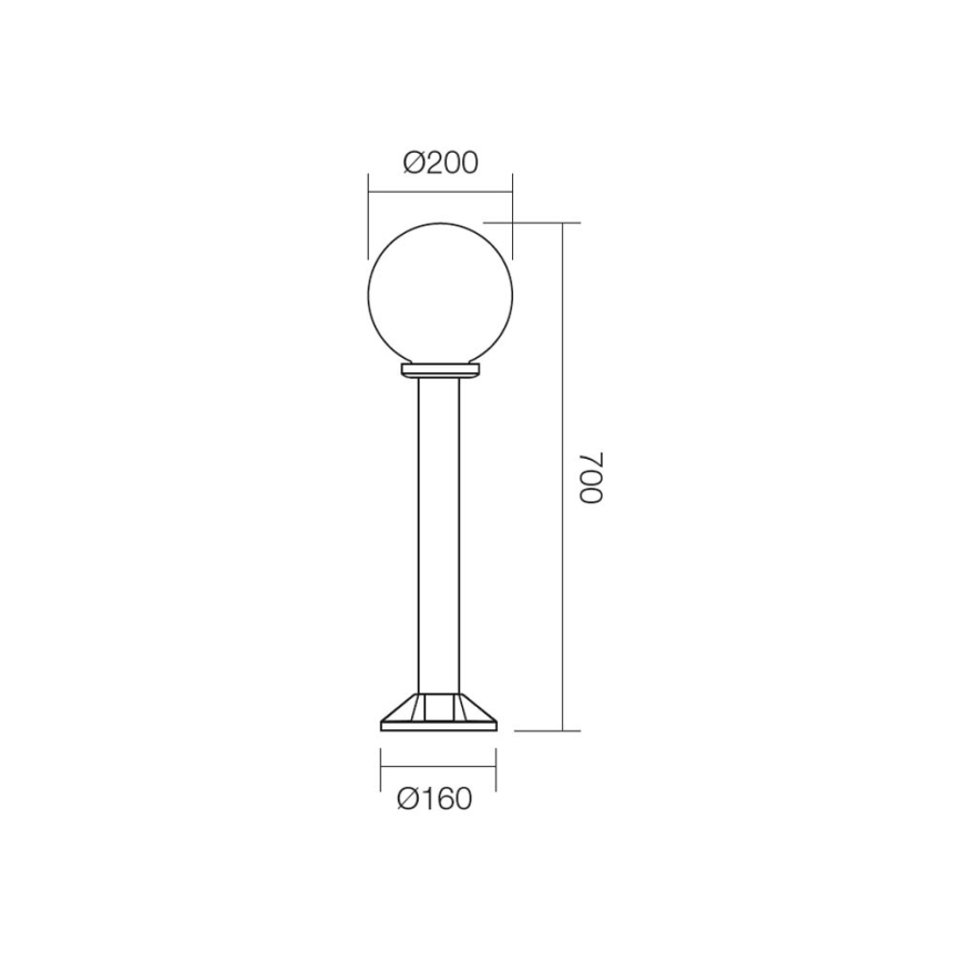 redo 9768 - Utomhuslampa SFERA 1xE27/28W/230V IP44