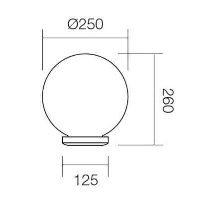 Redo 9771 - Ersättningslampskärm för utomhusbelysning SFERA diameter 25 cm IP44 vit