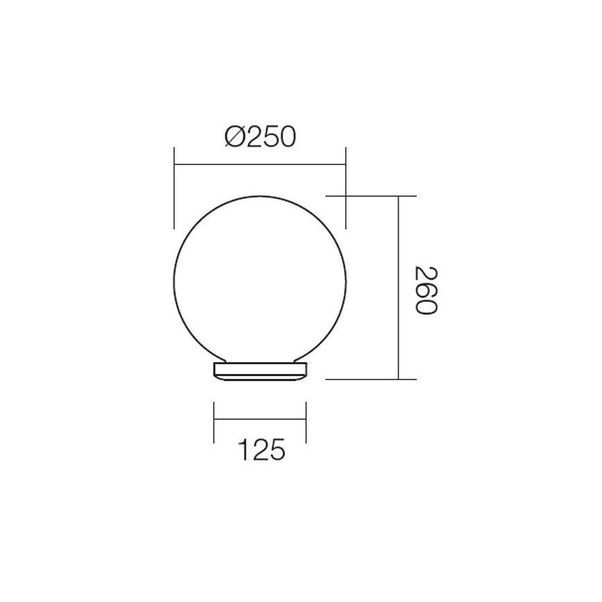Redo 9771 - Ersättningslampskärm för utomhusbelysning SFERA diameter 25 cm IP44 vit