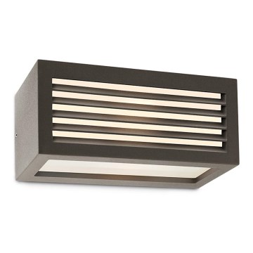 redo 9898 - Utomhus Väggbelysning BRICK 1xE27/23W/230V IP54 grå