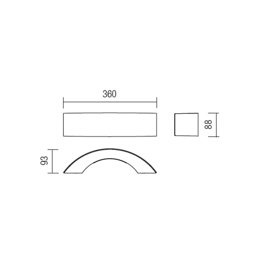 redo 9904 - Utomhus LED Väggbelysning EKCLIPSE 3xLED/3W/230V IP54