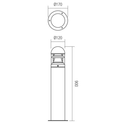 Redo 9945 - Utomhuslampa ARGO 1xE27/42W/230V IP54