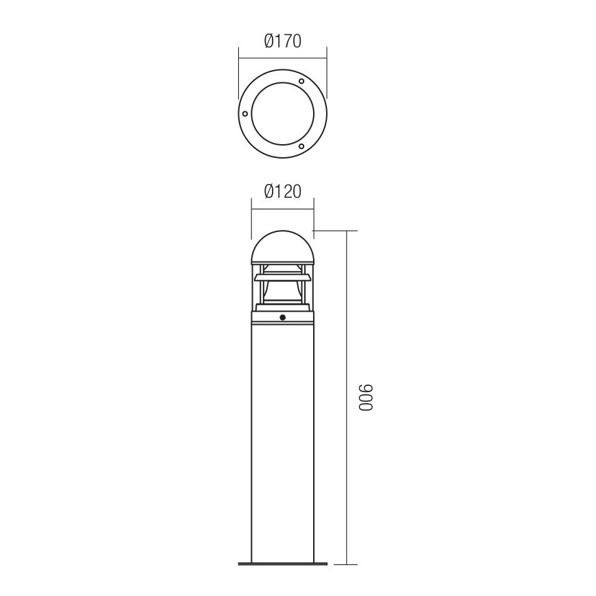 Redo 9945 - Utomhuslampa ARGO 1xE27/42W/230V IP54