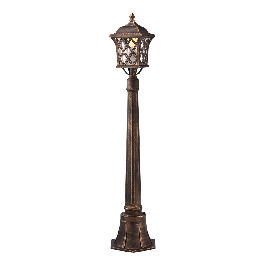 Redo 9961 - Utomhuslampa BREMEN 1xE27/42W/230V IP23 guld/patina