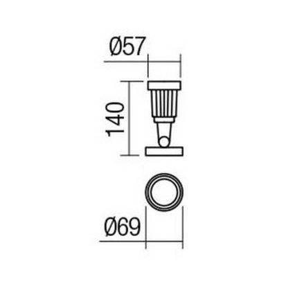 Redo 9997 - LED-lampa för utomhusbruk TIM LED/5W/230V 3000K IP65