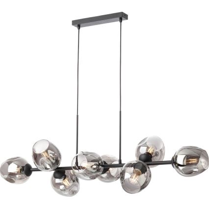 Redo - Ersättningsskärm för lampa, ljuskrona PIERCE diameter 15 cm svart/rökig