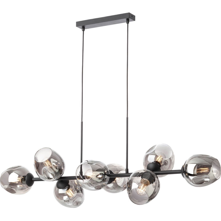 Redo - Ersättningsskärm för lampa, ljuskrona PIERCE diameter 15 cm svart/rökig