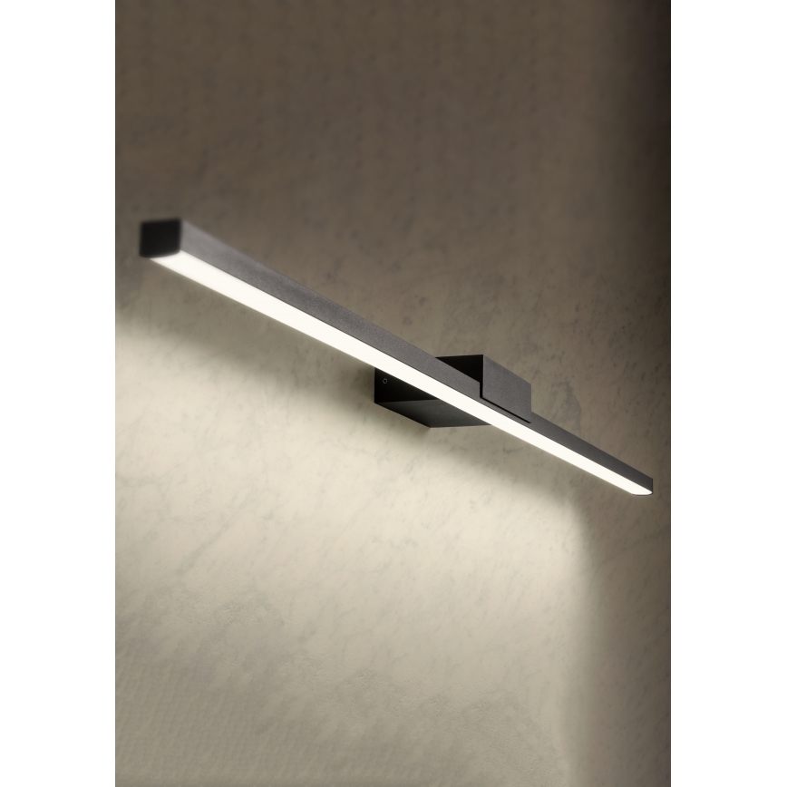 Redo01-3270 - Badrumsspegel med LED-belysning ASTON LED/12W/230V 60 cm CRI 90 IP44 svart