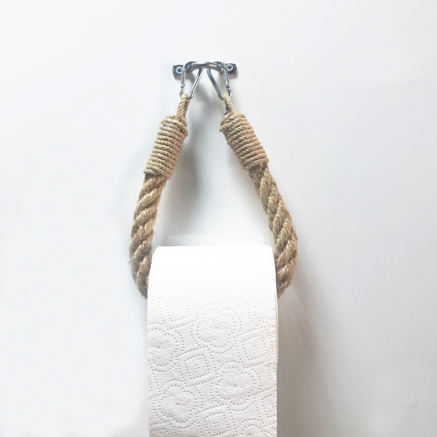 Rep toalettpappershållare BORU 22x14 cm brun