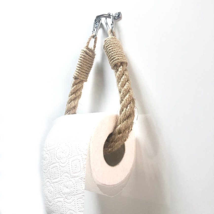Rep toalettpappershållare BORU 22x14 cm brun