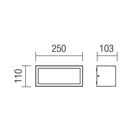 Repå 9896 - Utomhus vägglampa  BRICK 1xE27/23W/230V IP54 grå