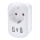 Reseadapter för USA 230V 2x USB-A + 1x USB-C