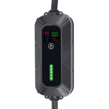 Reseladdningsstation för elbilar EV/PHEV AC Typ 2 16A/380V 11kW IP55 5m + adapter 230V 3,7kW + låda