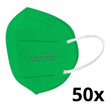 Respirator FFP2 NR CE 0598 grön 50st