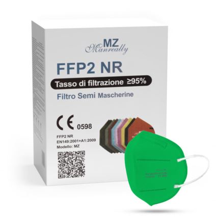 Respirator FFP2 NR CE 0598 grön 50st