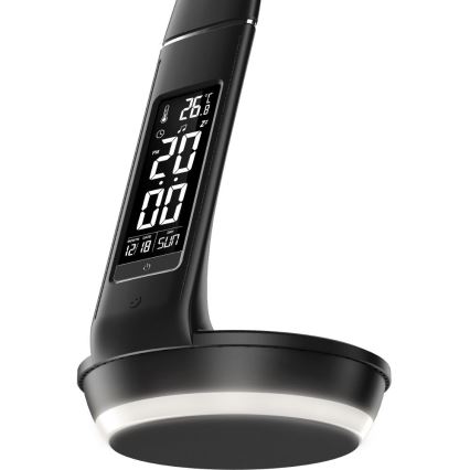 LED Dimbar bordslampa med trådlös laddning Qi 5W och display LED/6W/230V 3000/4000/6000K svart