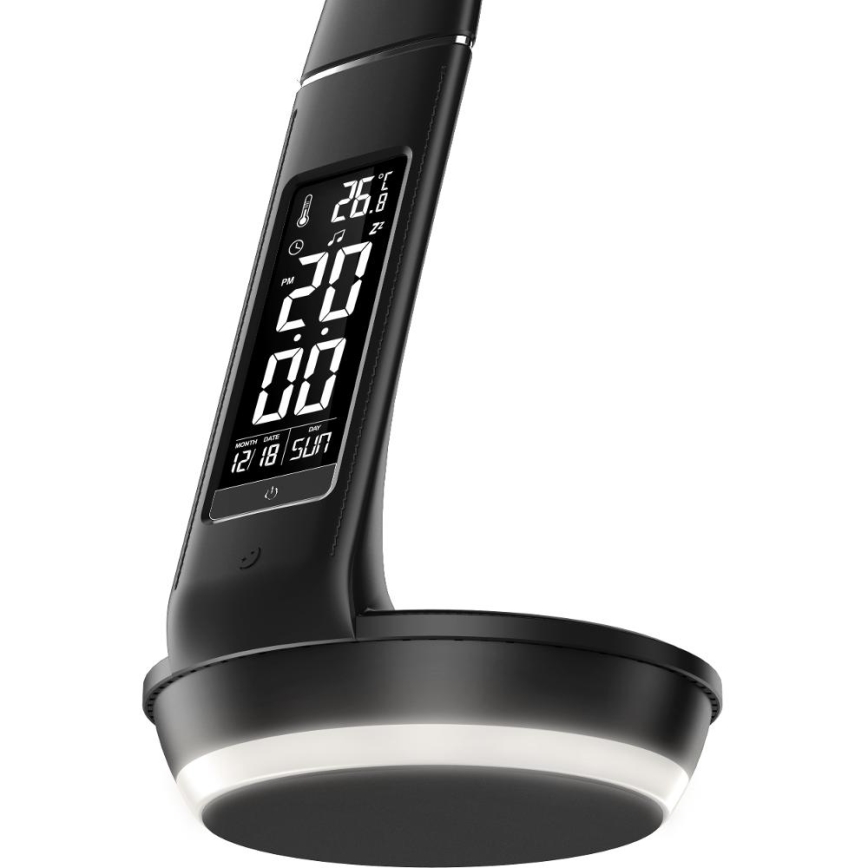 LED Dimbar bordslampa med trådlös laddning Qi 5W och display LED/6W/230V 3000/4000/6000K svart