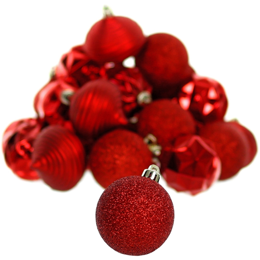Kit of Christmas ornaments 30 delar röd