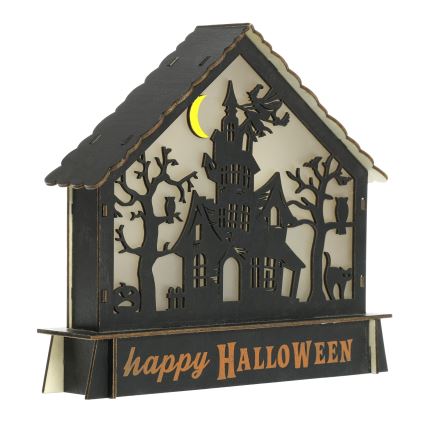 LED Dekoration HALLOWEEN LED/2xAA/Flerfärgad spökhus
