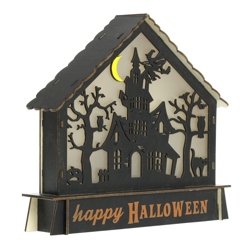 LED Dekoration HALLOWEEN LED/2xAA/Flerfärgad spökhus