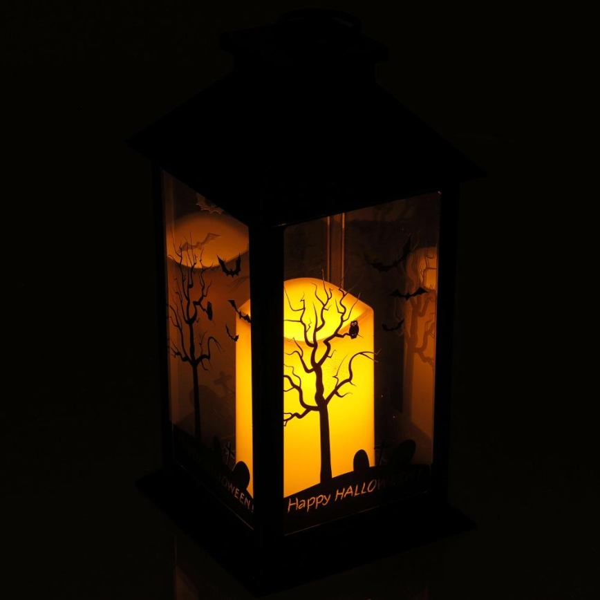 LED Dekoration HALLOWEEN LED/3xAAA/varm vit lykta