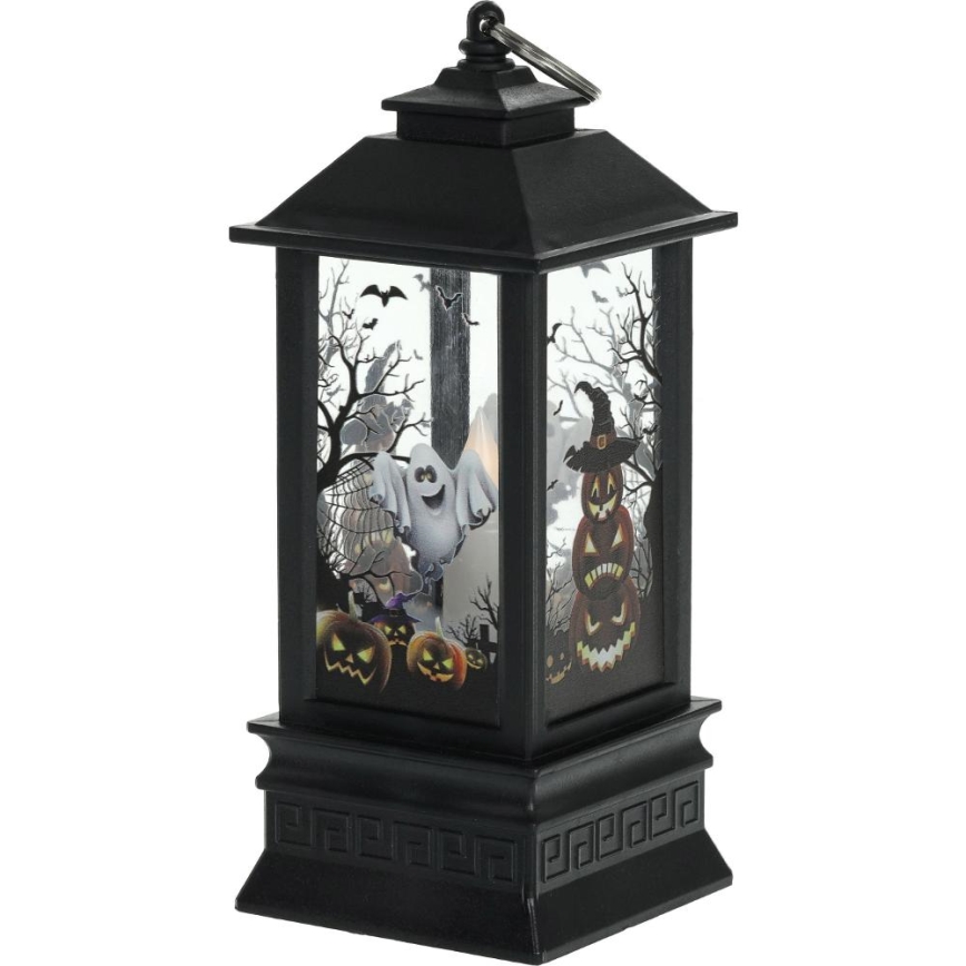 LED Dekoration HALLOWEEN LED/3xAAA/varm vit lykta med pumpor