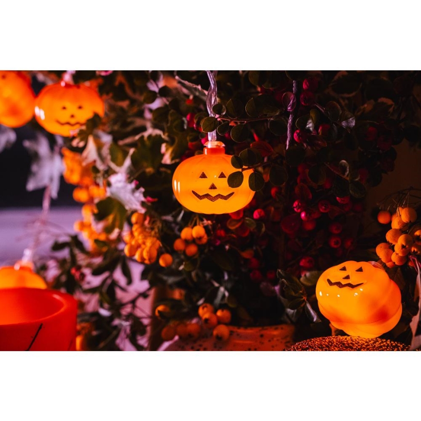 LED dekorativ kedja HALLOWEEN 20xLED/3xAA/varm vit 3,3m pumpor