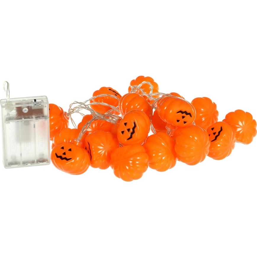 LED dekorativ kedja HALLOWEEN 20xLED/3xAA/varm vit 3,3m pumpor