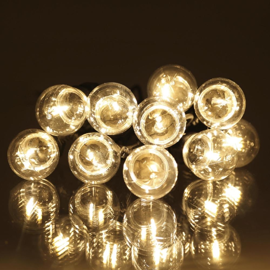 LED dekorativ utomhusslinga KRANS G45 10xE27/230V 8m IP44 varm vit