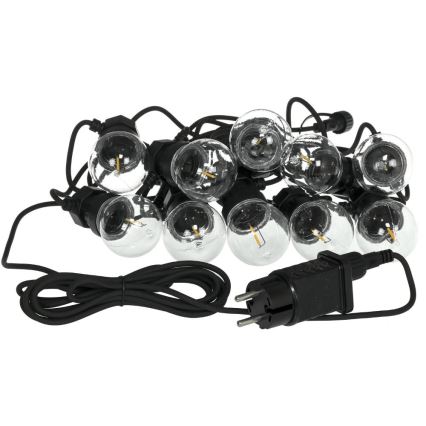 LED dekorativ utomhusslinga KRANS G45 10xE27/230V 8m IP44 varm vit