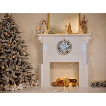 LED juldekoration LED/2xLR44/varm vit snögubbe med snöboll