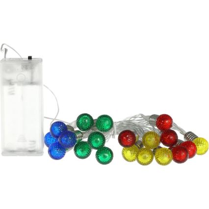 LED julkedja 20xLED/2xAA/varm vit 1,8m glödlampor