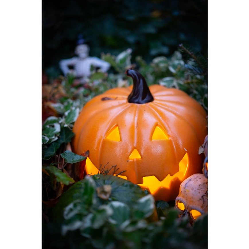 LED Keramikpumpa HALLOWEEN LED/3xLR44/varm vit