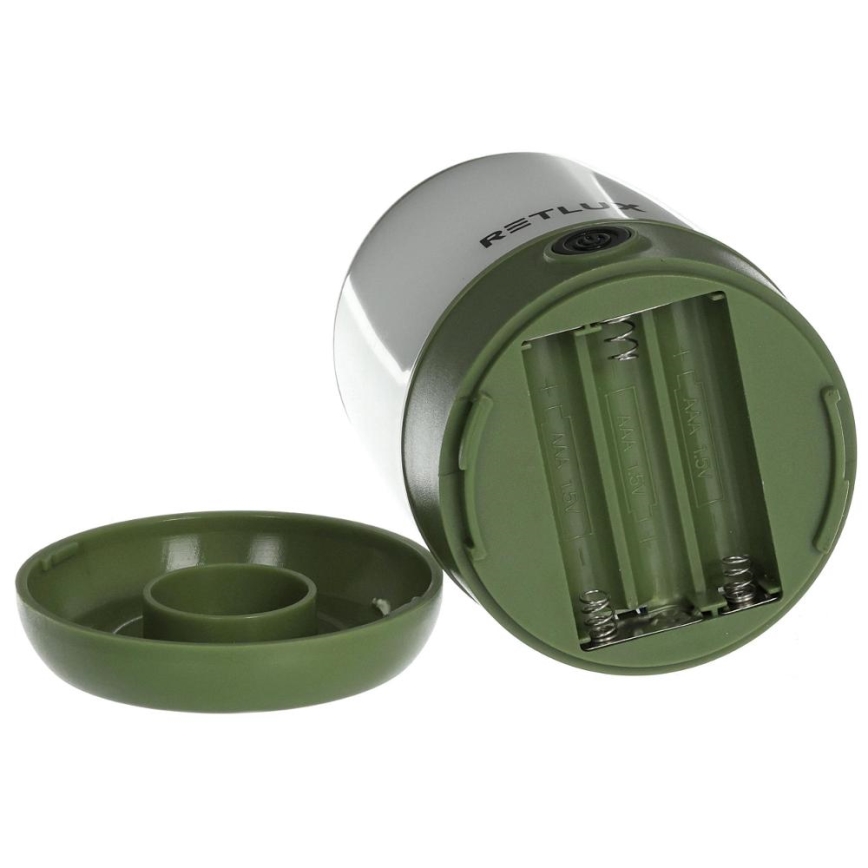 LED Ljusreglerad bärbar lampa LED/3W/3xAAA grön