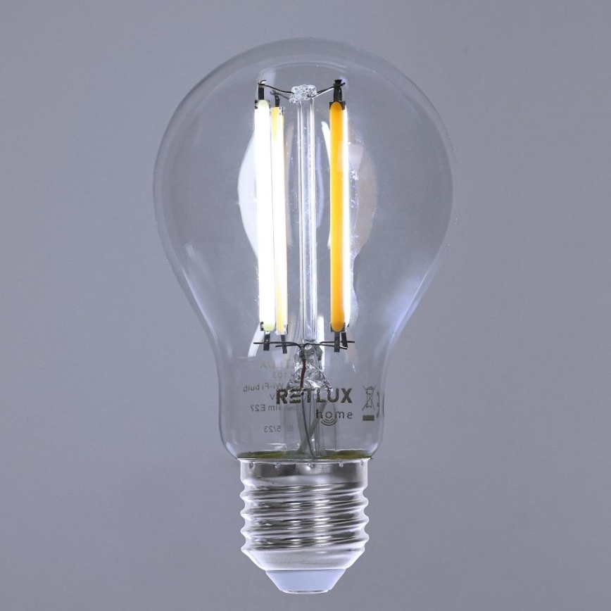 LED Ljusreglerad glödlampa FILAMENT A60 E27/7W/230V 2700-6500K Wi-Fi Tuya
