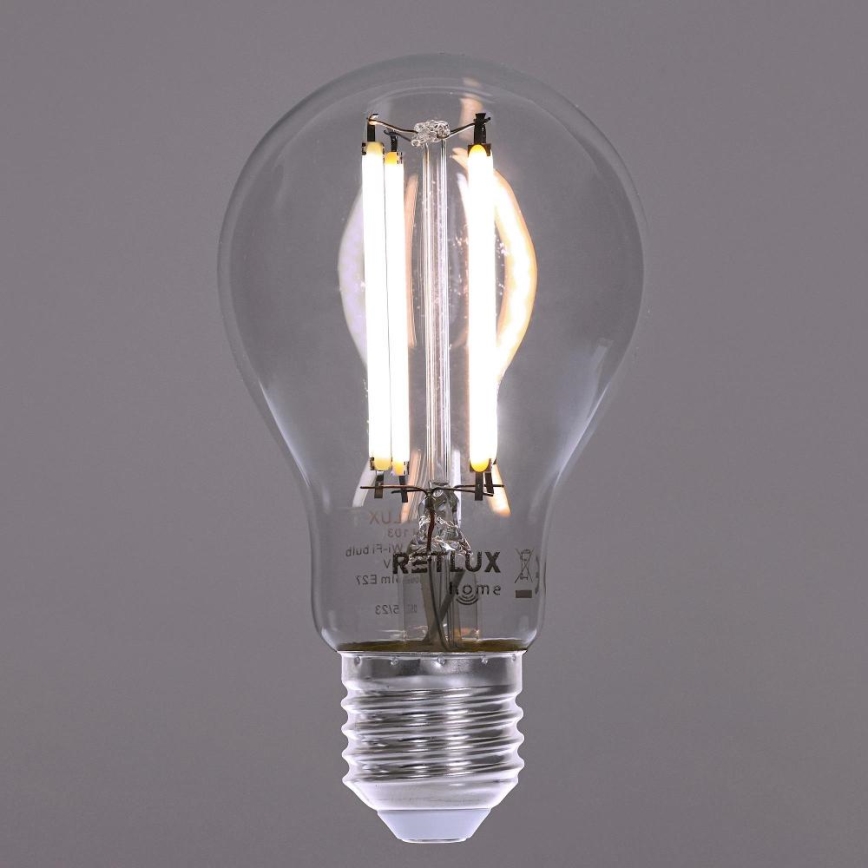 LED Ljusreglerad glödlampa FILAMENT A60 E27/7W/230V 2700-6500K Wi-Fi Tuya