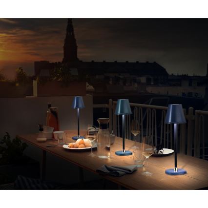 LED Ljusreglerad uppladdningsbar bordslampa LED/3W/1800 mAh mörkblå