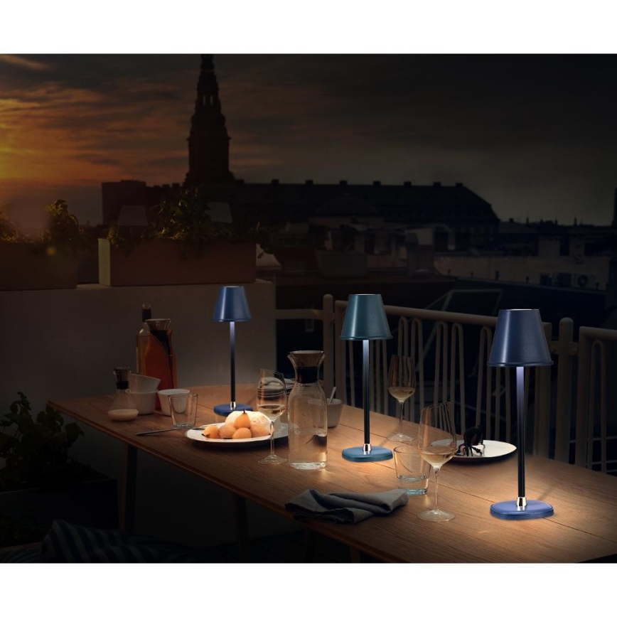 LED Ljusreglerad uppladdningsbar bordslampa LED/3W/1800 mAh mörkblå