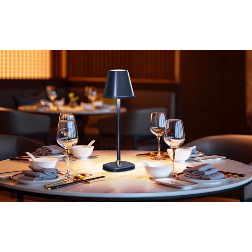 LED Ljusreglerad uppladdningsbar bordslampa LED/3W/1800 mAh mörkblå