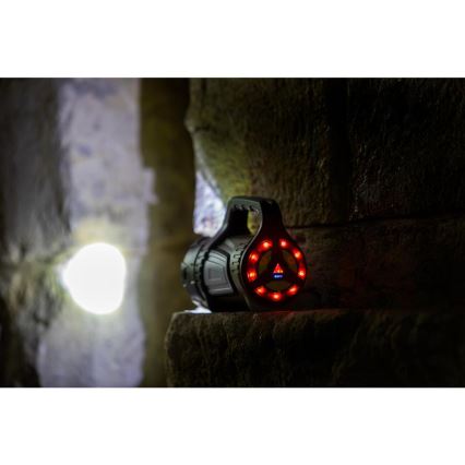 LED Ljusreglerad utomhus uppladdningsbar ficklampa med en strömbank LED/21W/4400mAh IP44