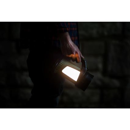 LED Ljusreglerad utomhus uppladdningsbar ficklampa med en strömbank LED/21W/4400mAh IP44