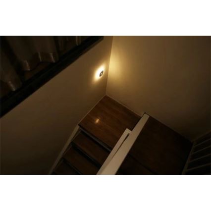 LED nattlampa med sensor LED/0,45W/3xAAA 3000K vit