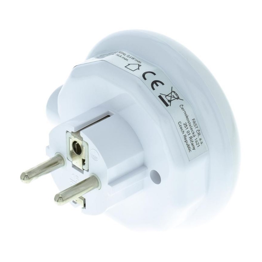 LED nattlampa  med skymningssensor  Data kontakt  zásuvkou LED/0,6W/230V