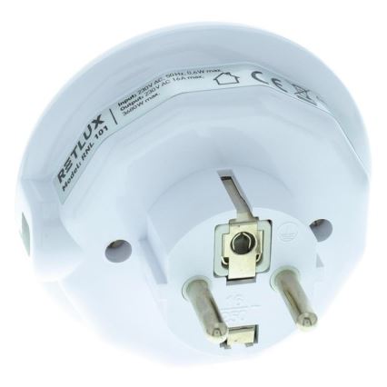 LED nattlampa  med skymningssensor  Data kontakt  zásuvkou LED/0,6W/230V