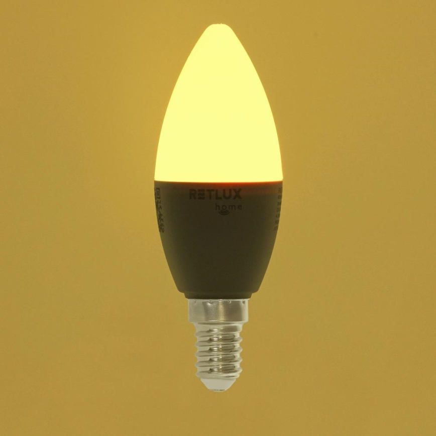 LED RGBW dimbar lampa C37 E14/4,5W/230V 2700-6500K Wi-Fi Tuya