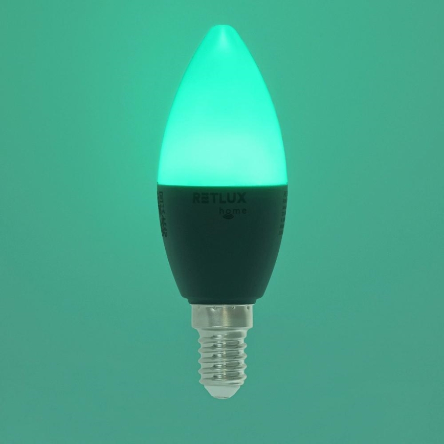 LED RGBW dimbar lampa C37 E14/4,5W/230V 2700-6500K Wi-Fi Tuya