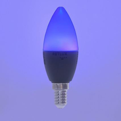 LED RGBW dimbar lampa C37 E14/4,5W/230V 2700-6500K Wi-Fi Tuya