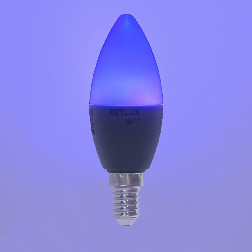 LED RGBW dimbar lampa C37 E14/4,5W/230V 2700-6500K Wi-Fi Tuya