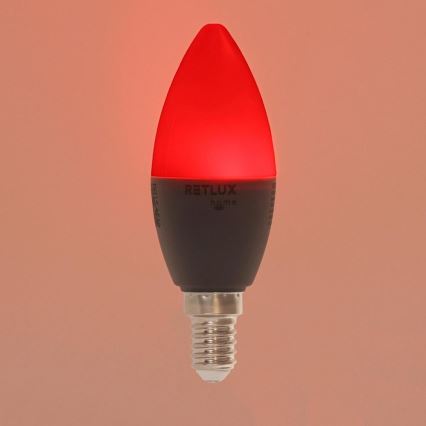LED RGBW dimbar lampa C37 E14/4,5W/230V 2700-6500K Wi-Fi Tuya